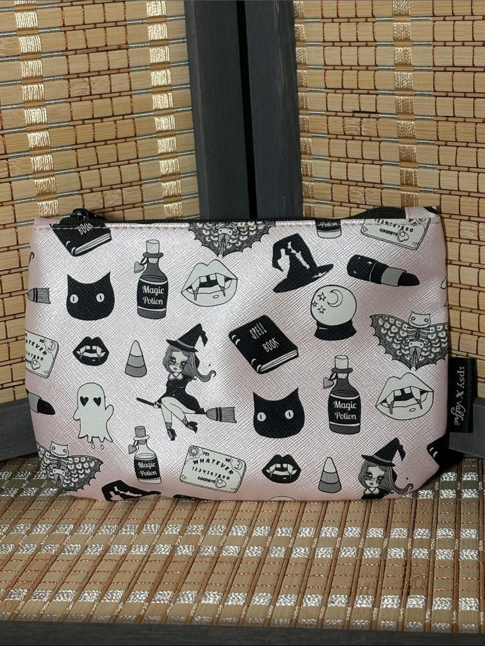 Ulta Beauty Face Palette with Pink Witchy Graphic Makeup Pouch